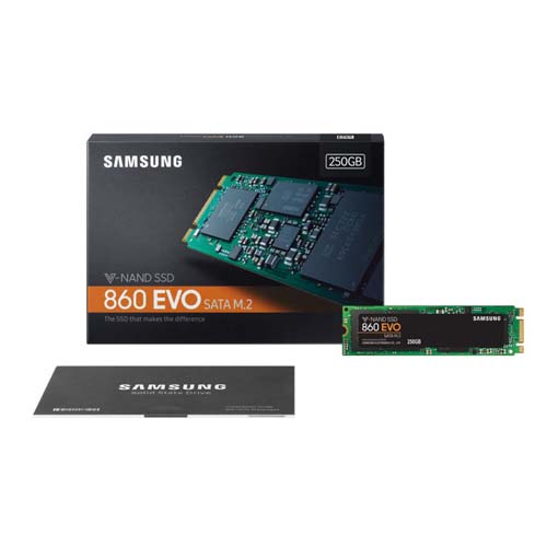 Samsung 860 Evo Series 250GB SATA III M.2 Internal Solid State Drive (MZ-N6E250BW)